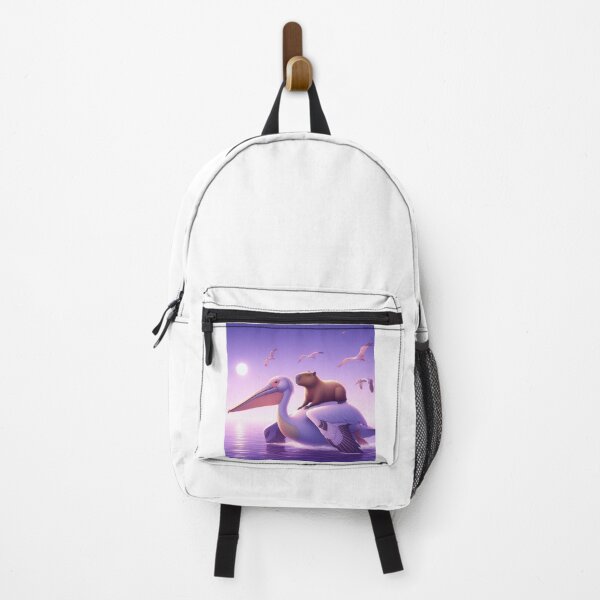 Item preview, Capy and Pelican-Purple Sky4 designed and sold by Capybara Art Lover.