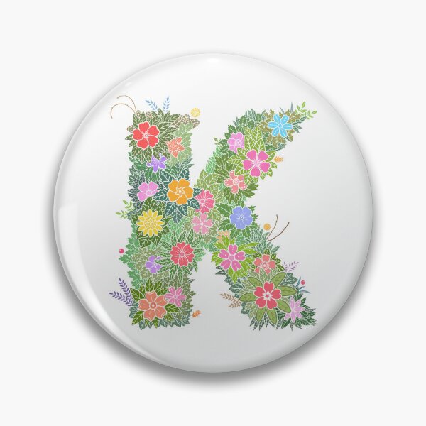 Artikelvorschau, Blumenbuchstabe „K“ WeArePrettierThanFlowers entworfen und verkauft von birthflower.