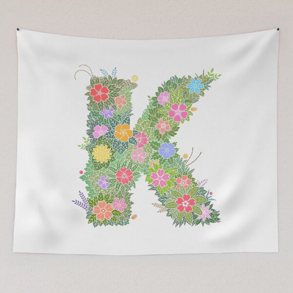 Artikelvorschau, Blumenbuchstabe „K“ WeArePrettierThanFlowers entworfen und verkauft von birthflower.