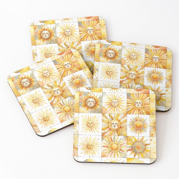 Item preview, Retro Sunshine Pattern Watercolor Phone Decor Tapestry Cute Teenager Decor designed and sold by AlexisValeska.