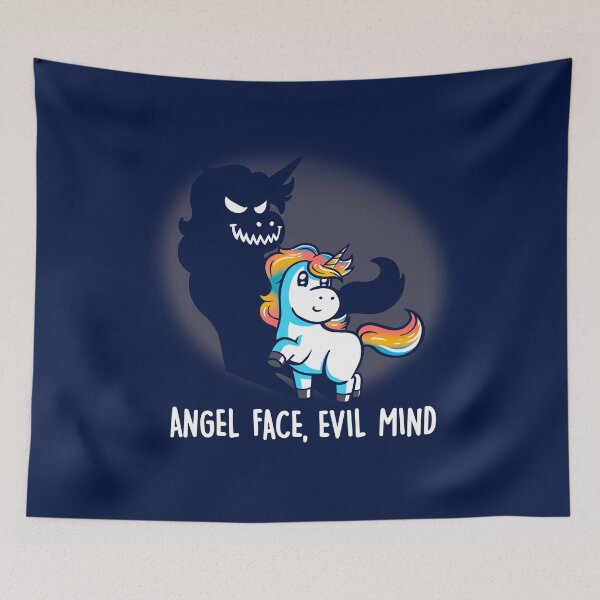 Item preview, Angel Face Evil Mind - Cute Devil Unicorn Gift designed and sold by koalateess.