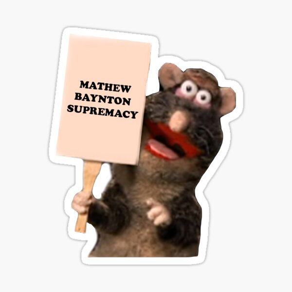 Vista previa del artículo con la obra «rattus rattus dice supremacía de mat baynton», diseñado y vendido por a-talking-rat.