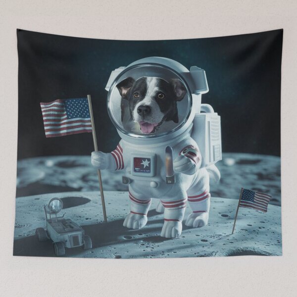 Item preview, The dog reached the moon and covered every distance designed and sold by KolorowySwiata.