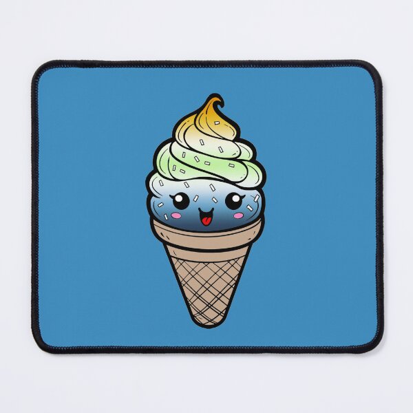 Item preview, Sweet AroAce Agender Pride Flag Ice Cream, Subtle AroAce Agender Kawaii Ice Cream Cone Design designed and sold by Travelslightly.