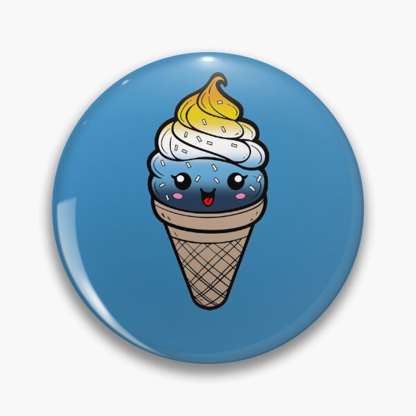 Item preview, Sweet AroAce Pride Flag Ice Cream, Subtle AroAce Kawaii Ice Cream Cone Design designed and sold by Travelslightly.