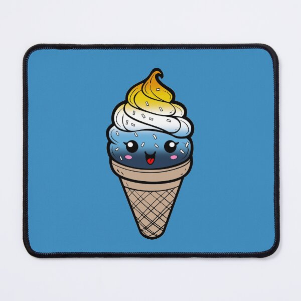 Item preview, Sweet AroAce Pride Flag Ice Cream, Subtle AroAce Kawaii Ice Cream Cone Design designed and sold by Travelslightly.