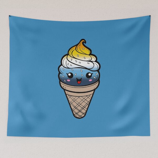 Item preview, Sweet AroAce Pride Flag Ice Cream, Subtle AroAce Kawaii Ice Cream Cone Design designed and sold by Travelslightly.