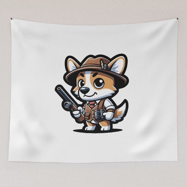 Item preview, corgi the hunter designed and sold by FerdiEverywhere.