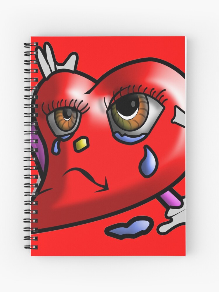 Cahier A Spirale Coeur Qui Pleure Emoji Par Gtartland Redbubble