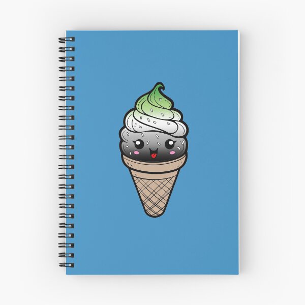 Item preview, Sweet Aromantic Pride Flag Ice Cream, Subtle Aromantic Kawaii Ice Cream Cone Design designed and sold by Travelslightly.