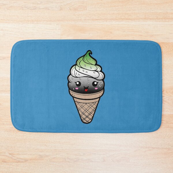 Item preview, Sweet Aromantic Pride Flag Ice Cream, Subtle Aromantic Kawaii Ice Cream Cone Design designed and sold by Travelslightly.