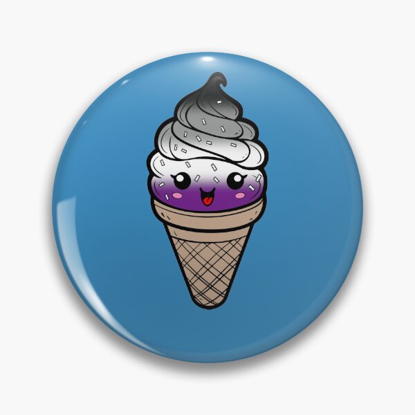 Item preview, Sweet Asexual Pride Flag Ice Cream, Subtle Asexual Kawaii Ice Cream Cone Design designed and sold by Travelslightly.