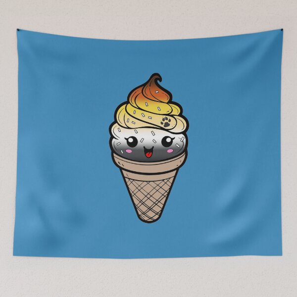 Item preview, Sweet Bear Pride Flag Ice Cream, Subtle Bear Kawaii Ice Cream Cone Design designed and sold by Travelslightly.