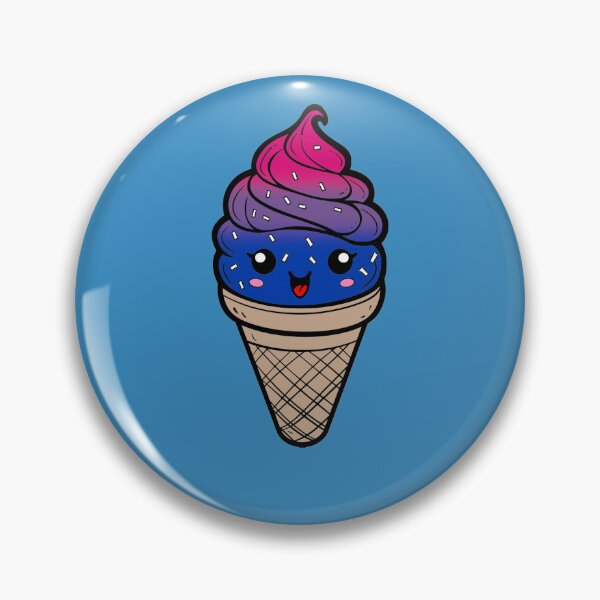 Item preview, Sweet Bisexual Pride Flag Ice Cream, Subtle Bisexual Kawaii Ice Cream Cone Design designed and sold by Travelslightly.