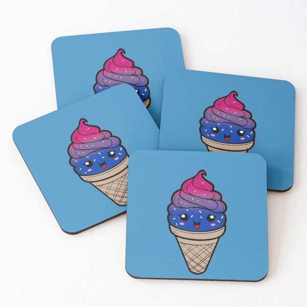 Item preview, Sweet Bisexual Pride Flag Ice Cream, Subtle Bisexual Kawaii Ice Cream Cone Design designed and sold by Travelslightly.