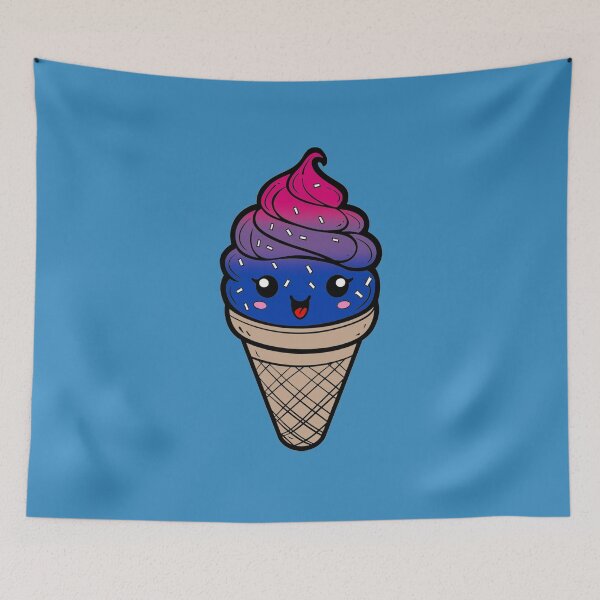 Item preview, Sweet Bisexual Pride Flag Ice Cream, Subtle Bisexual Kawaii Ice Cream Cone Design designed and sold by Travelslightly.