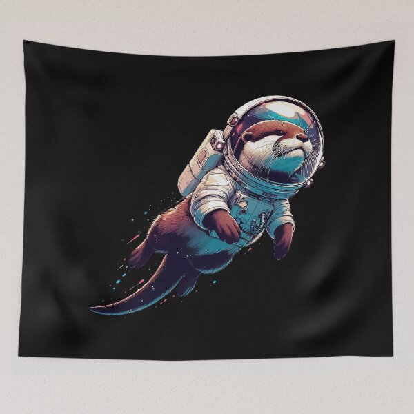 Item preview, Otter Astronaut in Space designed and sold by TomFrontierArt.