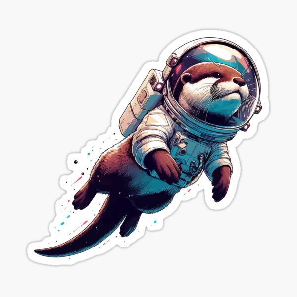 Artikel-Vorschau von Otter-Astronaut im Weltraum, designt und verkauft von TomFrontierArt.