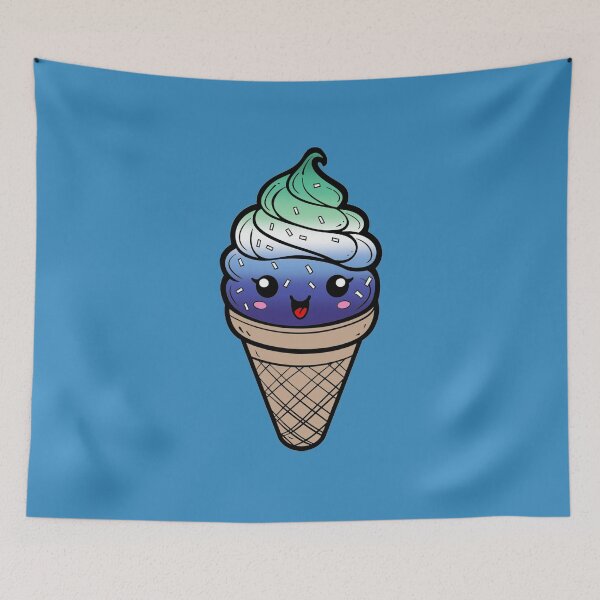 Item preview, Sweet MLM Gay Pride Flag Ice Cream, Subtle MLM Kawaii Ice Cream Cone Design designed and sold by Travelslightly.