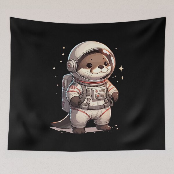 Item preview, Cute Otter Space Astronaut designed and sold by TomFrontierArt.