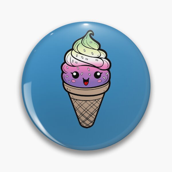 Item preview, Sweet Genderfae Pride Flag Ice Cream, Subtle Genderdoe Kawaii Ice Cream Cone Design, fae faer genderfaunet  designed and sold by Travelslightly.
