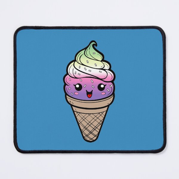 Item preview, Sweet Genderfae Pride Flag Ice Cream, Subtle Genderdoe Kawaii Ice Cream Cone Design, fae faer genderfaunet designed and sold by Travelslightly.