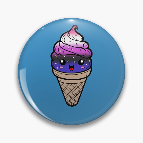 Item preview, Sweet Genderfluid Pride Flag Ice Cream, Subtle Genderfluid Kawaii Ice Cream Cone Design designed and sold by Travelslightly.