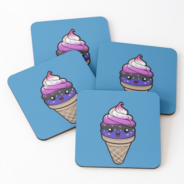 Item preview, Sweet Genderfluid Pride Flag Ice Cream, Subtle Genderfluid Kawaii Ice Cream Cone Design designed and sold by Travelslightly.