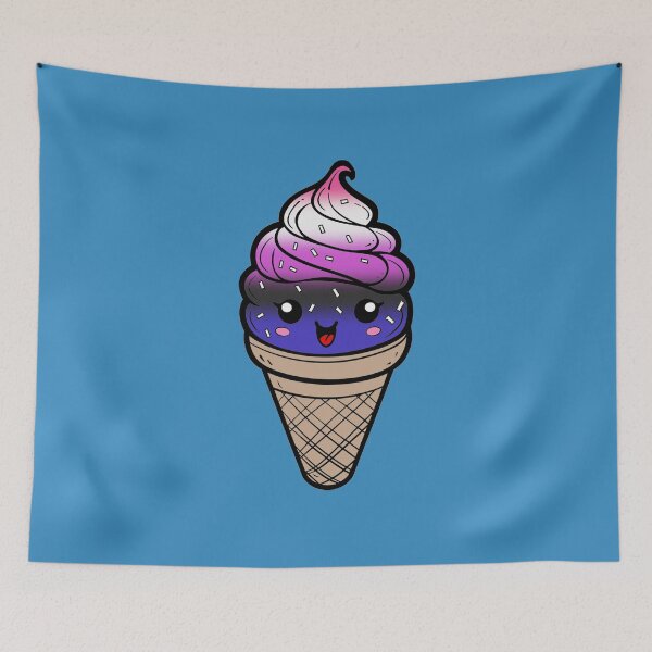 Item preview, Sweet Genderfluid Pride Flag Ice Cream, Subtle Genderfluid Kawaii Ice Cream Cone Design designed and sold by Travelslightly.