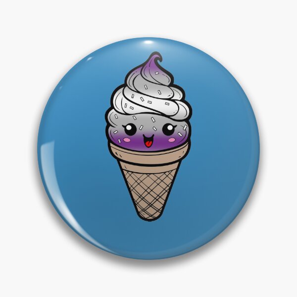 Item preview, Sweet Graysexual Pride Flag Ice Cream, Subtle Greysexual Kawaii Ice Cream Cone Design designed and sold by Travelslightly.