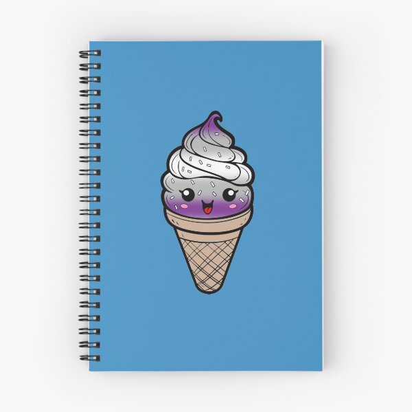 Item preview, Sweet Graysexual Pride Flag Ice Cream, Subtle Greysexual Kawaii Ice Cream Cone Design designed and sold by Travelslightly.