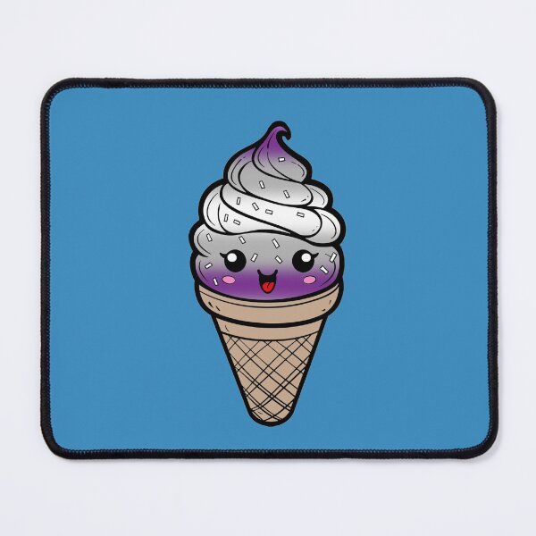 Item preview, Sweet Graysexual Pride Flag Ice Cream, Subtle Greysexual Kawaii Ice Cream Cone Design designed and sold by Travelslightly.