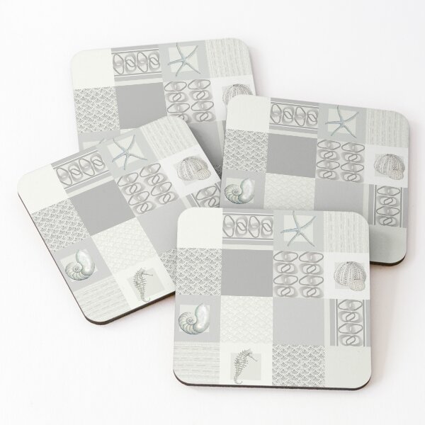 Item preview, Coastal Collection Neutral patchwork designed and sold by LisaLeQuelenec.