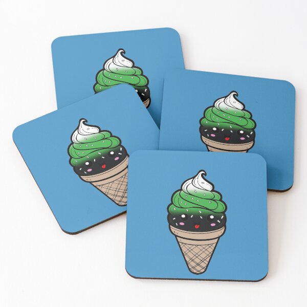 Item preview, Sweet Neutrois Pride Flag Ice Cream, Subtle Neutrois Kawaii Ice Cream Cone Design designed and sold by Travelslightly.