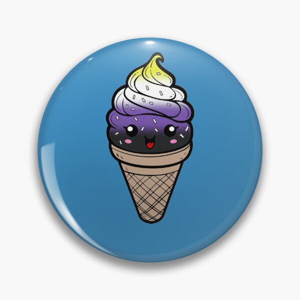 Item preview, Sweet Nonbinary Pride Flag Ice Cream, Subtle Enby Kawaii Ice Cream Cone Design designed and sold by Travelslightly.