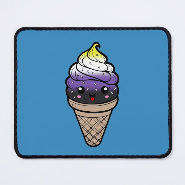 Item preview, Sweet Nonbinary Pride Flag Ice Cream, Subtle Enby Kawaii Ice Cream Cone Design designed and sold by Travelslightly.