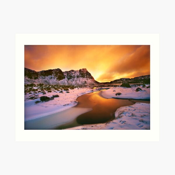 Winter sunset, Walls of Jerusalem Art Print