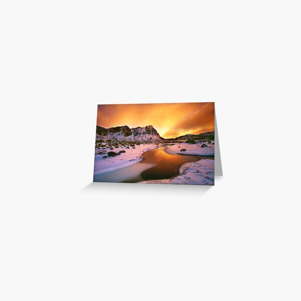 Winter sunset, Walls of Jerusalem Greeting Card