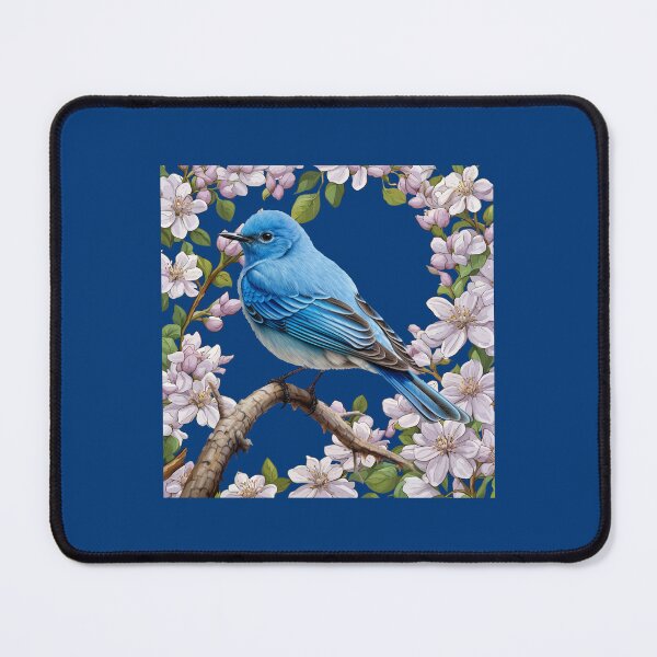 Item preview, The Mountain Bluebird With Syringa Flower Border designed and sold by taiche.