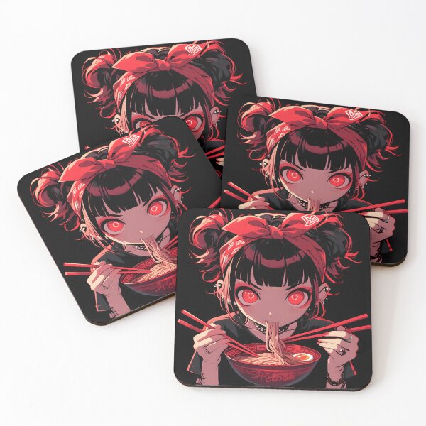 Artikelvorschau, Manga Girl Eating Noodles entworfen und verkauft von CoolMantras.