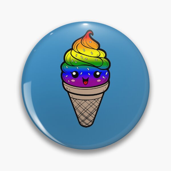 Item preview, Sweet LGBTQIA++ Pride Flag Ice Cream, Subtle Rainbow Kawaii Ice Cream Cone Design designed and sold by Travelslightly.