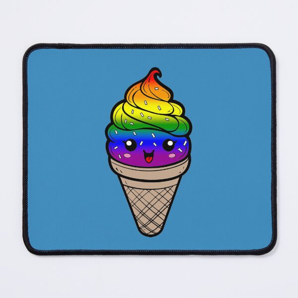 Item preview, Sweet LGBTQIA++ Pride Flag Ice Cream, Subtle Rainbow Kawaii Ice Cream Cone Design designed and sold by Travelslightly.
