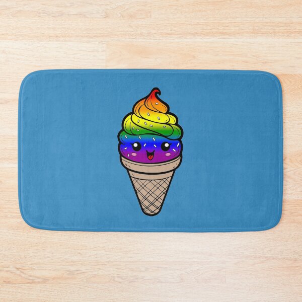 Item preview, Sweet LGBTQIA++ Pride Flag Ice Cream, Subtle Rainbow Kawaii Ice Cream Cone Design designed and sold by Travelslightly.