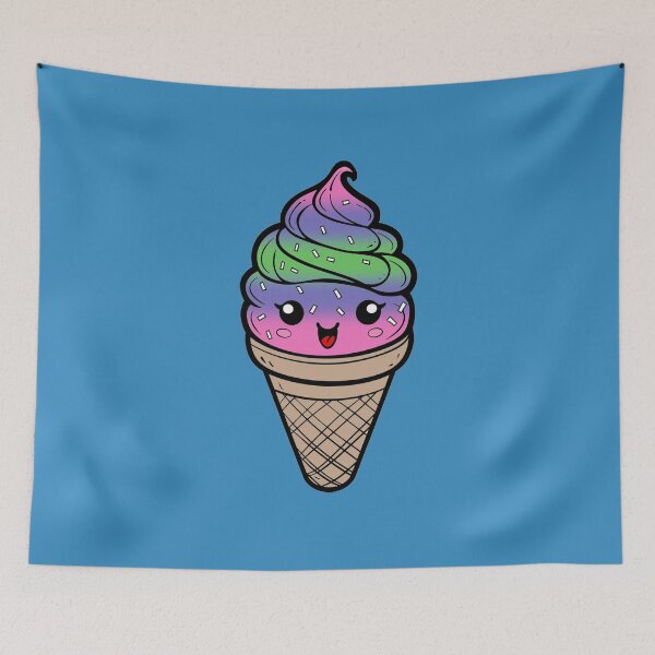 Item preview, Sweet Trinsgender Pride Flag Ice Cream, Subtle Trigender Kawaii Ice Cream Cone Design designed and sold by Travelslightly.