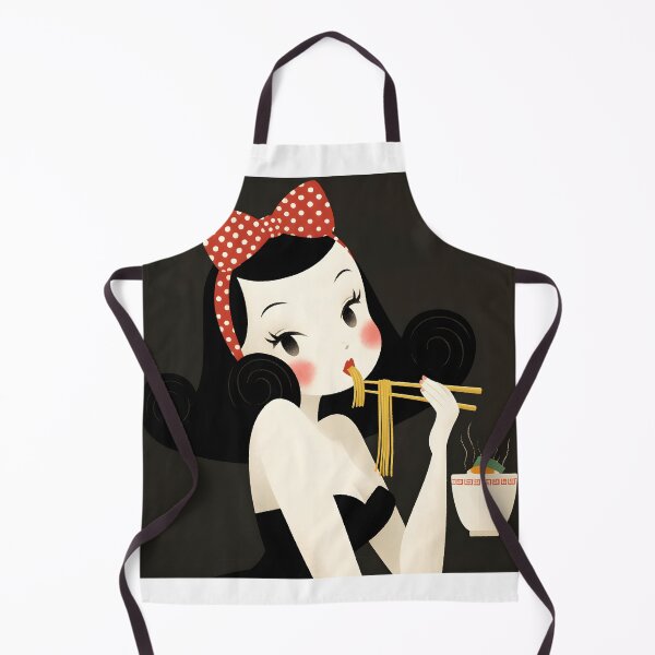 Item preview, Cute Pop Up Girl Eating Noodles designed and sold by CoolMantras.