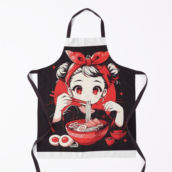 Artikelvorschau, Cute Manga Girl Eating Noodles entworfen und verkauft von CoolMantras.