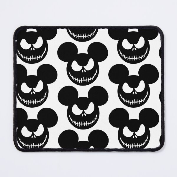 Item preview, Halloween Theme Park Ears Smile Spooky Jack Skeleton Mouse Smile Cute Black White Design designed and sold by politeillusts.