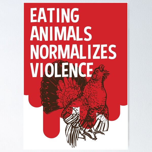 Item preview, Eating animals normalizes violence designed and sold by Nanika-akimoto.