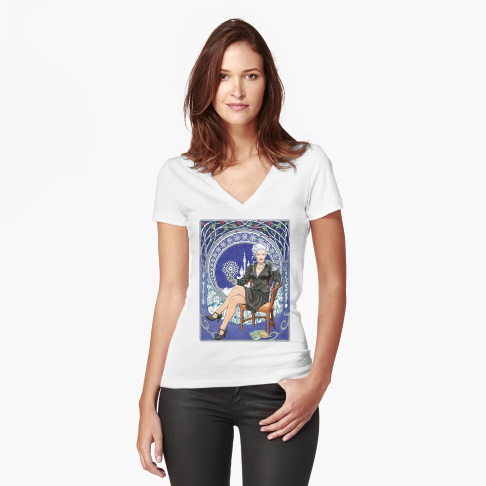 Item preview, Fitted V-Neck T-Shirt designed and sold by CaryadArtwork.