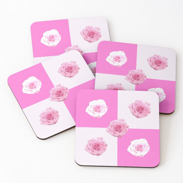 Aperçu de l'œuvre Dames roses et blanches avec roses roses et blanches - motif répétitif créée et vendue par Victoria Rose.